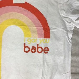 Junk Food T-Shirt Size 2X I Got You Babe Short Sleeve Ivory Crewneck Pullover